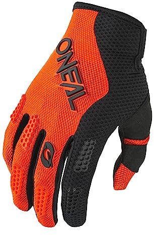 O'NEAL | Fahrrad- & Motocross-Handschuhe | MX MTB FR Downhill | Passform, Luftdurchlässiges Material | Element Youth Glove RACEWEAR V.24 | Kinder | Schwarz Orange | Größe M