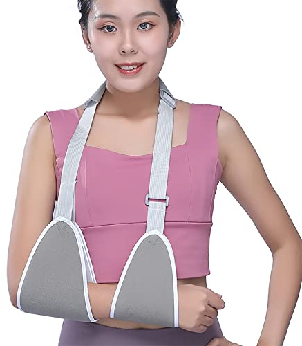 HAILM Arm Sling, Adjustable Sling Immobilizes And Stabilizes Forearm Arm Sling Brace Sprain Support Wrist Or Hand for Plaster Fixation,L