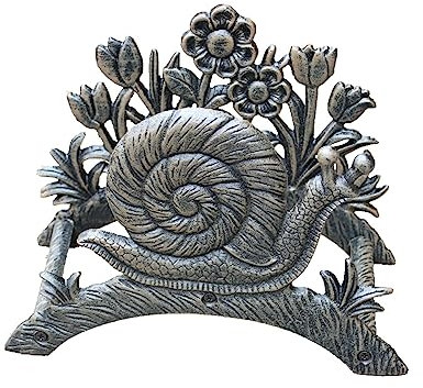 Gartenschlauchhalter aus Metall, an der Wand montierter Wasserschlauchhalter, robuster Gartenschlauchhalter aus Gusseisen, dekorative Schlauchhaltertrommel im Retro-Stil, Aufbewahrung von Wasserschlau