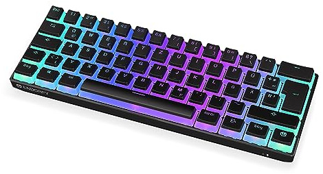 ENDORFY Thock Compact Wireless DE Kailh Box Black Pudding, Kompakte, Mechanische Switches Kailh Box Black, Keycaps aus PBT, Bluetooth und 2.4 GHz Wireless, Deutsches Layout QWERTZ | EY5D002