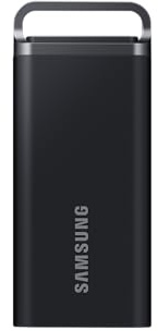 Samsung T5 EVO - SSD portátil de 2 TB, Unidad Externa de Estado sólido USB 3.2 Gen 1, velocidades de Lectura de hasta 460 MB/s para Juegos y creación de Contenido, Color Negro