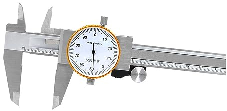FUNTLY Uhren-messschieber 0,01 mm Messschieber, Messschieber, Mikrometer, Messschieber, Messschieber aus Stahl (Color : 0-200mm)