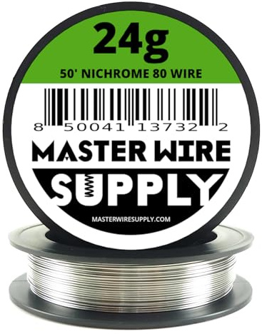 Nichrome 80-50' - 24 Gauge Wire - 50ft - 0.51mm - 0.020in - Master Wire Supply