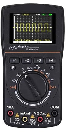 Oscilloscope, Multimètre d'oscilloscope numérique graphique à haute clarté d'oscilloscope intelligent avec écran couleur de 2,4 pouces Analyse du spectre, résistance, test de diode