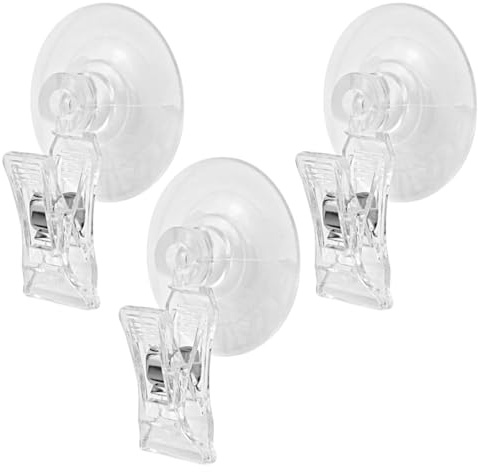 ZJIVQO 3PCS Seaweed Clip Veggie Seaweed Suction Cup Clip Aquarium Fish Tank Clamp Advertising Pop Display Holder Stand Clear Clamps For Fish Tank Aquarium Accessories