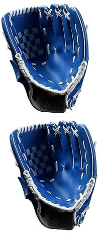 BELLIFFY 2stücke Baseballhandschuh Für Mädchen Und Erwachsene Dicke Pu Und Softballhandschuhe Für -Spieler Für Jugendliche Und Anfänger Blau