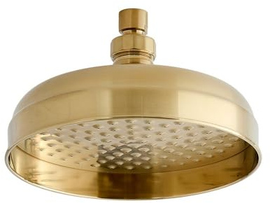 MILANO 205mm Round Rainfall Shower Head Brushed Brass