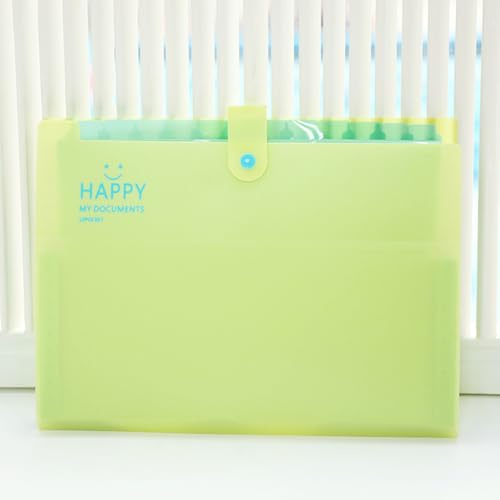 Meekye Fächermappe A4 mit 12 Fächern und 16 Stück Etikette, Dokumentenmappe A4 Ordnungsmappe Mappen Ordnersystem, Document Organizer Für Zuhause, Büro, Schule, Belege Und Auf Reisen Gelb