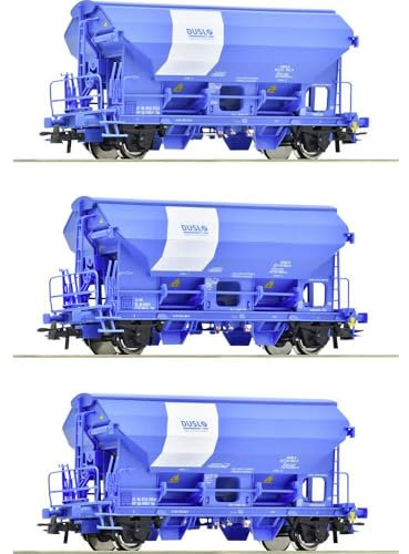 Roco 6600134 H0 3er-Set Schwenkdachwagen der Duslo