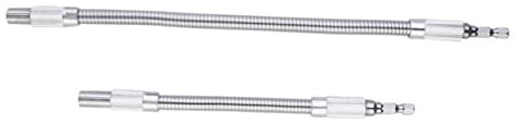 DIYEAH Albero Flessibile Per Cacciavite Elettrico 200mm e 300mm, Supporto Per Trapano Estensione Punte in Metallo, Accessorio Versatile Per Trapano Elettrico e Manuale, Set Da 2 Pezzi