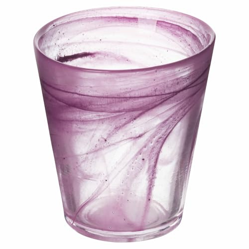 Villa d'Este Home Tivoli 1996 Lot de 6 verres à eau conique 250 ml en verre, surface dégradée, violet, Albâtre