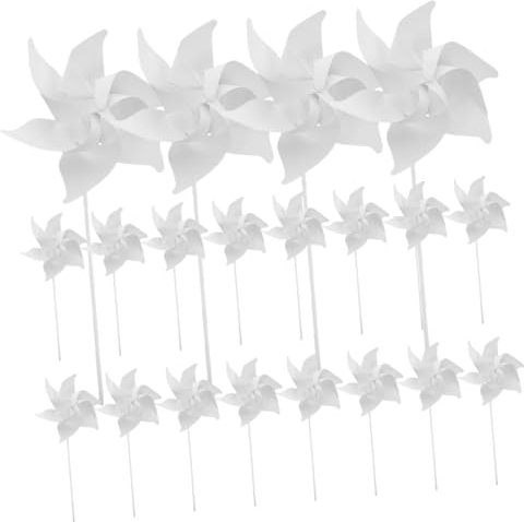SUPVOX 20piezas Molinete Sin Terminar De Molinillos De Pintura para Decoración De Jardín De Infantes Juguete De DIY