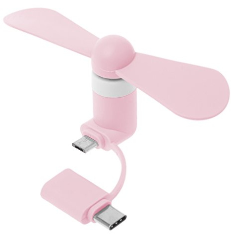 Oxxggkao Joli ventilateur USB de type C amovible - Gadgets C à faible puissance pour Powerbank, PC, ordinateur portable