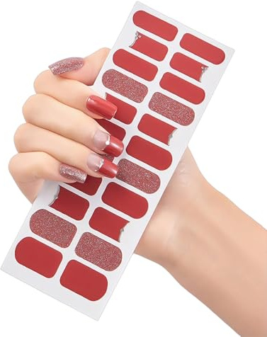 Semi Curado Geles Esmalte De Uñas Pegatinas Tiras Adhesivo Impermeable Envolturas Completas Arte Para Dedos De Los Pies Con Luz Ultravioleta Envolturas Completas