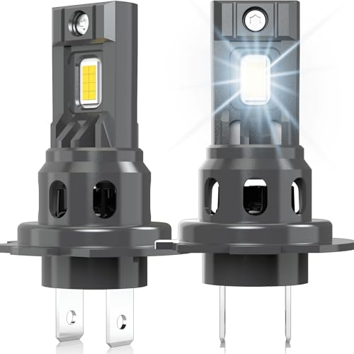 KOHYIER 20000LM H7 Lampe, 6500K Weiß 12V 100W 800% Helligkeit H7 Lampen Scheinwerfer Glühbirne (2 Stück)