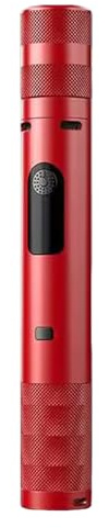 High Intensity Rechargeable Stun Flashlight Ultimate Outdoor LED Emergency Light for Camping and Use with Long Lasting Powerful Beam (Red, One Size)