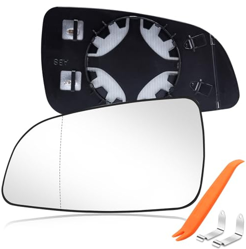 Spiegelglas für O Pel Astra H 2004-2009 Beheizbar Asphärisch-Spiegelglas O Pel Astra H Links, Fahrerseite Ersatzspiegelglas Außenspiegel Auto Rückspiegelglas Seitenspiegelglas mit Trägerplatte