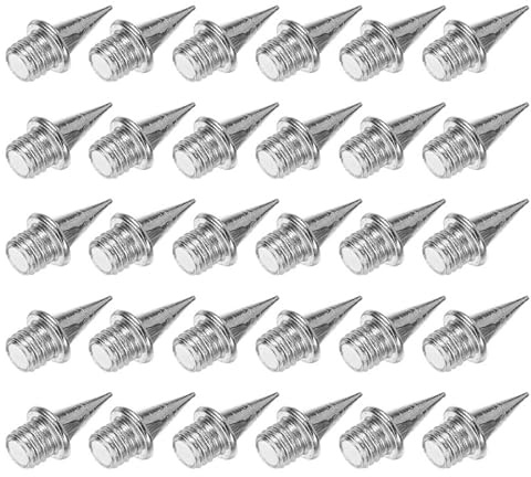 SKISUNO 30 Clavos de Acero para Pista de 9,5 mm, 30 Piezas, para Zapatillas de Velocidad y Atletismo, repuestos para Sprints y Carreras de Larga Distancia, mejoran la tracción y la