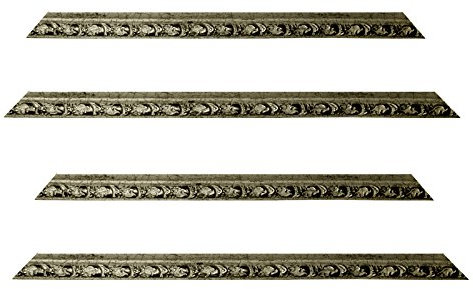 Neumann Bilderrahmen Barockrahmen Silber fein verziert 812 ARG, Zuschnitt 70x100 cm