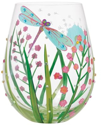 Lolita 6000226 Libellules Bleues Verre à Eau Verre Multicolore 9 x 9 x 12 cm