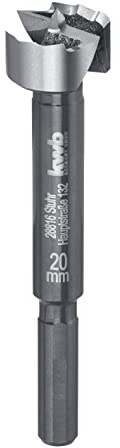 kwb SPEED Forstnerbohrer ø 20 mm aus vergütetem Spezialstahl mit präzisem Wellenschliff, Zentrierspitze, optimal geschärften sowie gehärteten Schneiden und polierter Oberfläche