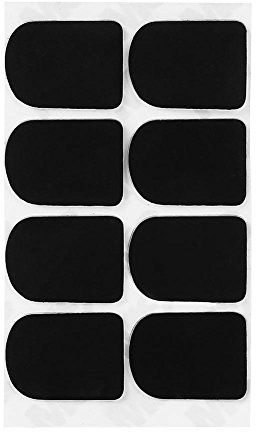 Mundstück-Patchkissen, schwarz Oval Form Mundstück Patches Pads Kissen für Sopran-Alt-Tenor-Saxophon-Klarinette, schwarz oder weiß(Black 0.5mm Small Oval)