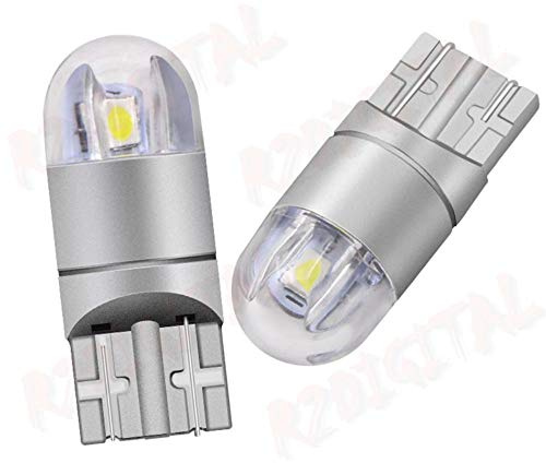 r2digital® 2x Lampade Led Auto T10 W5W 6000K 0799, COPPIA Lampade Led BIANCO GHIACCIO 3030 SMD, Lampade Led TUNING POSIZIONE AUTO, Lampade Led TARGA ABITACOLO PORTAOGGETTI (T10 3030)