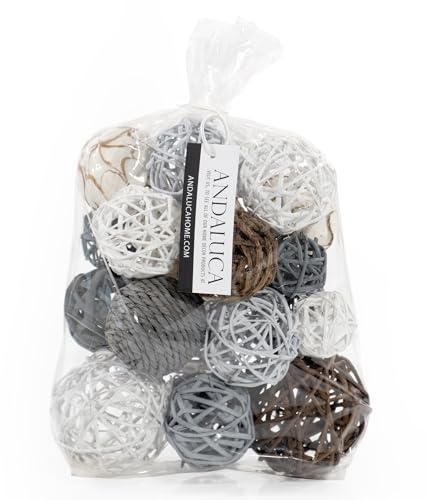 ANDALUCA Decorative Balls Vase Filler Bag with Orbs, Balls (Grey)