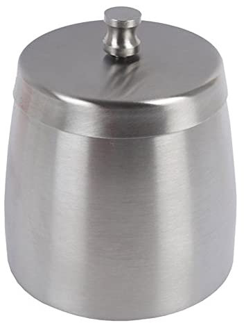 Windaschenbecher aus echtem Edelstahl Windascher Metall mit Deckel Ø 9,5cm oder Ø 12,0cm Durchmesser Sturm Aschenbecher für drinnen und draußen (Ø:9,5cm H:10,5cm)