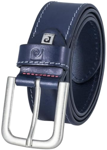 Pierre Cardin Herren Gürtel, Blau, Bundweite 90 cm Gesamtlänge 105 cm W 35.5 L