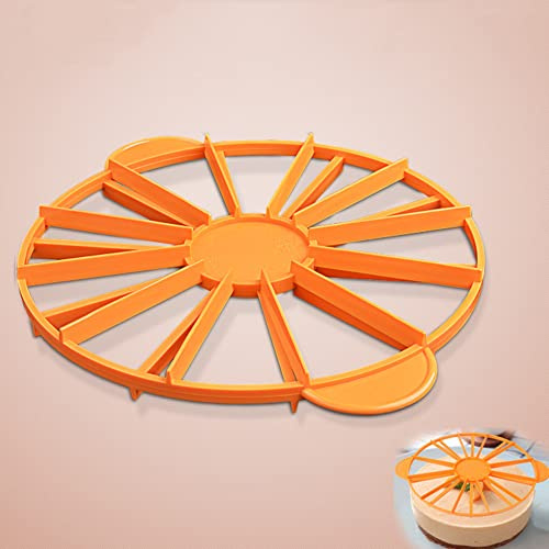 Round Cake Slice & Pie Slicer Marker, Cake Divider, Cheesecake Cutter, 10 or 12 Slices Double Sided Cake Portion Marker, Works for Cakes 10 Inches Diameter