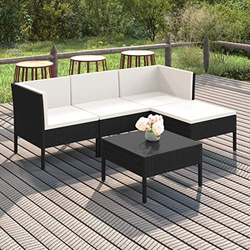 Festnight Lounge Sofa Outdoor Rattan Gartensofa 3 Sitzer Balkonmöbel Keiner Balkon Bank Loungemöbel Terrasse Gartenmöbel Gartenlounge Balkonlounge Sitzbank Terrassenmöbel