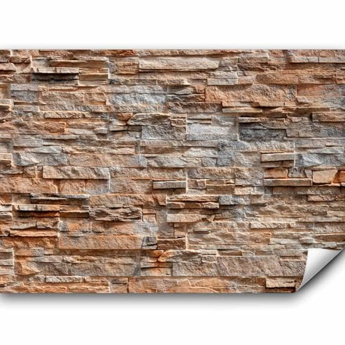 murando - Fototapete Premium-Vlies Steinwand, 350x256 cm, Schlafzimmer | Premium-Vliesstoff, Full HD Druck, hochwertige Verarbeitung fürs Wohnzimmer, schnelle Montage, lichtbeständig, geruchsfrei