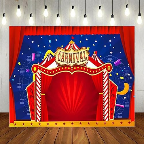 Chapiteau de Cirque Décors Fête de Bienvenue Bannière de Paillettes Étoiles Thème de la Décoration d'anniversaire d'enfants de Partie de Douche de Bébé d'Approvisionnement de Fond 180X120cm