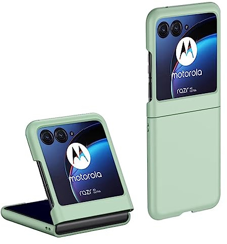 Topme Coque de téléphone Hard Skin pour Motorola Moto Razr 40 Ultra 6.9, Manchon de Protection Antichoc en Polycarbonate - Vert Clair