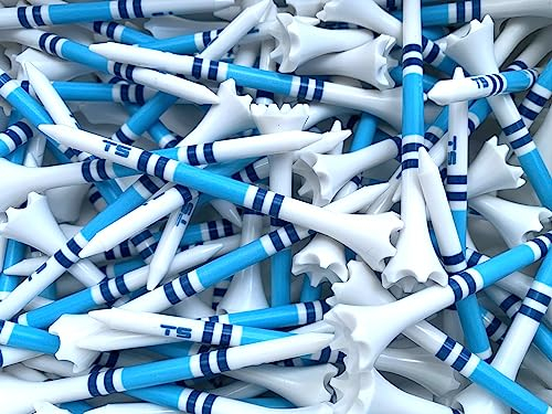 TRUESTRIKE Premium USA Golf Tees – 3¼ or 2¾ Durable Plastic Performance Tees (100 Pack) – Made in USA – Bulk Value Pack - Navy Blue 3 1/4