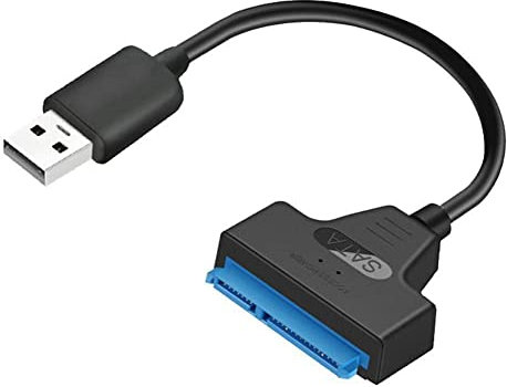 BUBUCAM USB 2.0 to SATA Adapter Converter Cable for 2.5 SATA External HDD SSD Hard Drive 22 Pin Sata III Cable