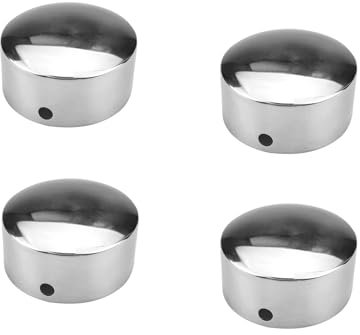 Leliafleury 4Pcs Handrail End Caps Stainless Steel Round Banister End Caps for 50mm Handrail