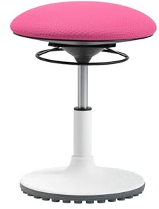 TOPSTAR Living Chair Move Kids höhenverstellbarer Kinderhocker mit drehbarem Sitz, Sitzhöhe von 39-47 cm, pink