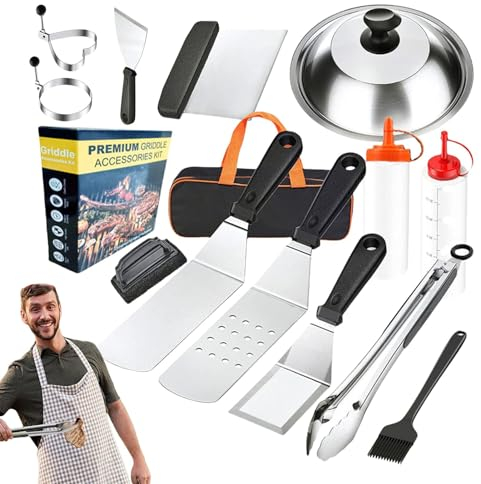 Streysisl Grillwerkzeugset mit Koffer, Grillset aus Edelstahl | Barbecue-Grill-Zubehör-Set,Outdoor-Kochgerät für Outdoor-Aktivitäten, Camping, Picknick und Grillen