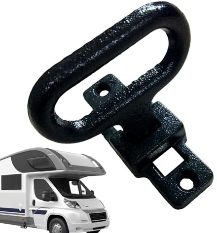 Klapptritt, schwarz, Gusseisen, Anhänger, zusammenklappbar, praktische Bettsichere und sichere Haltegriffe oder Stufen, Mehrzweck-Gusseiserstufe für , Wohnmobile, LKWs, andere Fahrzeuge