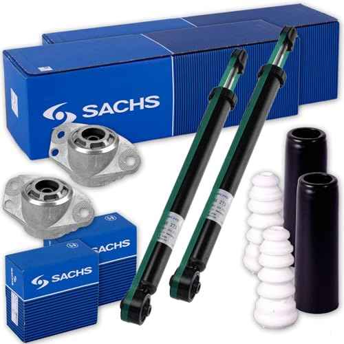 2x Sachs Stoßdämpfer + Domlager + Protection Kit hinten