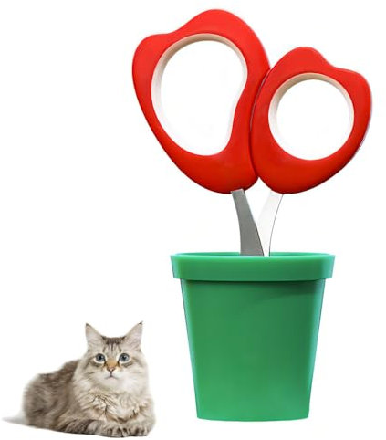 DONGKER Krallenschere Katzen, Edelstahl Katzenkrallen Schneider, Tulpenblütenform Katze Nagelknipser für Hauskatzen, Welpen, Kaninchen, Papageien, Meerschweinchen
