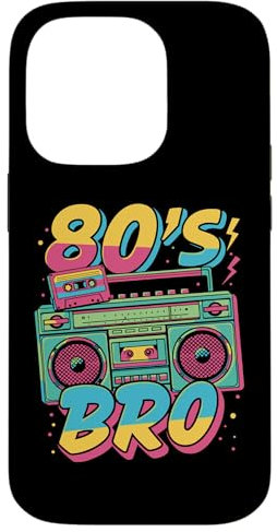 Hülle für iPhone 14 Pro 80's BRO Retro Boombox and Cassette Design for 80s Fans