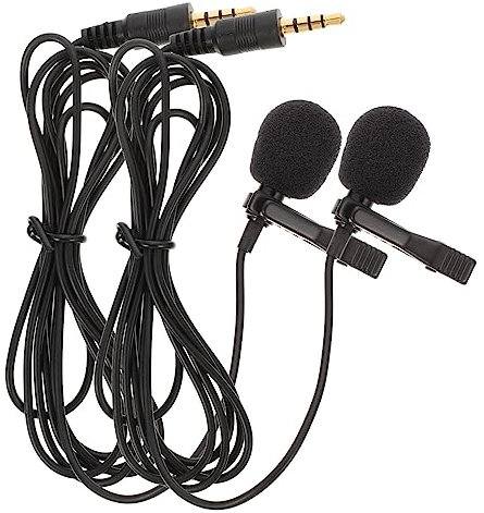 JOINPAYA 2 Stück 3,5mm Lavaliermikrofon Mit Kunststoffclip Geräuscharm Klarer Ton Für Live Streaming Smartphone Vlog Und Präsentation