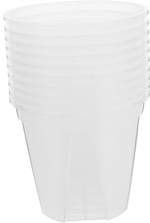 Pot à Orchidées Transparent en Pp avec Trous de Drainage, Lot de 10