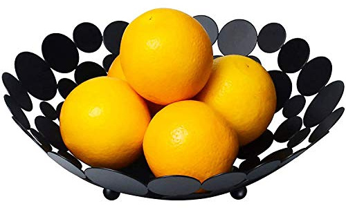 Wrtysully Cuenco de Fruta de Metal Canasta de Frutas para Mesa de Cocina, Soporte de Fruta Grande para Verduras, Pan, Almacenamiento DoméStico