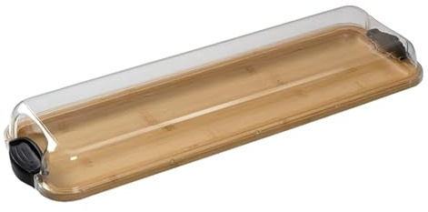 Planche de service à charcuterie – Plateau de présentation alimentaire avec couvercle pour fêtes | Plateau en bois avec couvercle de protection transparent, organisateur de collations pour fromage