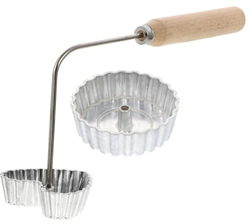 Abaodam Set Stampi per Snack Fritti Fai da Te in Acciaio Inox, Stampi da Cucina Antiaderenti Manico, per Friggere Olio D’impasto, Adatti per Ristoranti e Uso Domestico