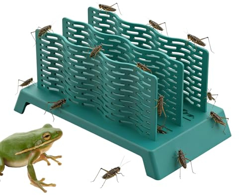 Reptilskål | Flyktingsäker Matningsbehållare | Reptil Matbehållare | för Amfibier, Kameleont, Ödla, Gecko, Levande Födosök